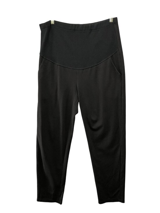 Alina Mae Belly To Baby Maternity Dress Pants Womens L Black Adjustable Waist - Picture 1 of 10